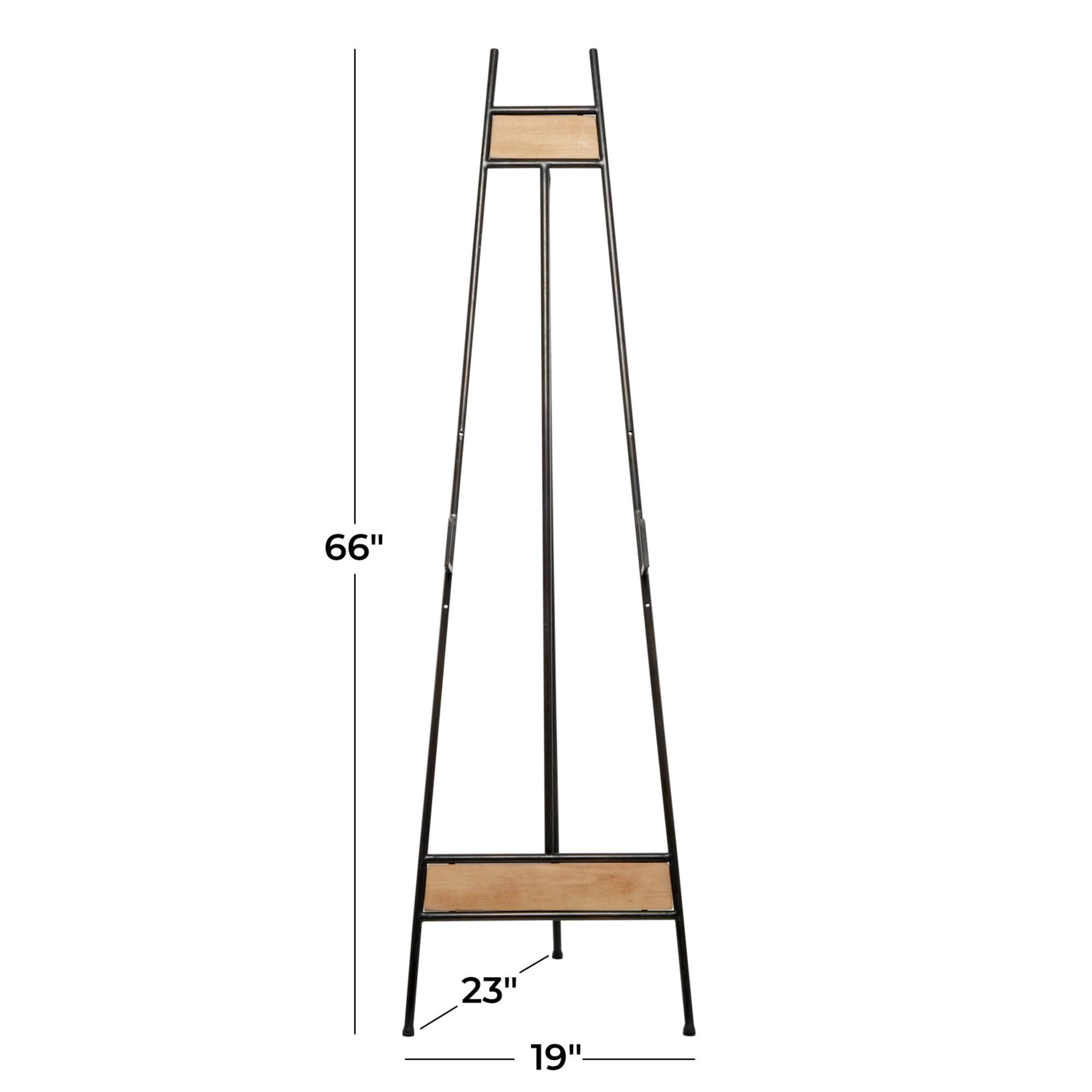 66" Black Iron Industrial Easel